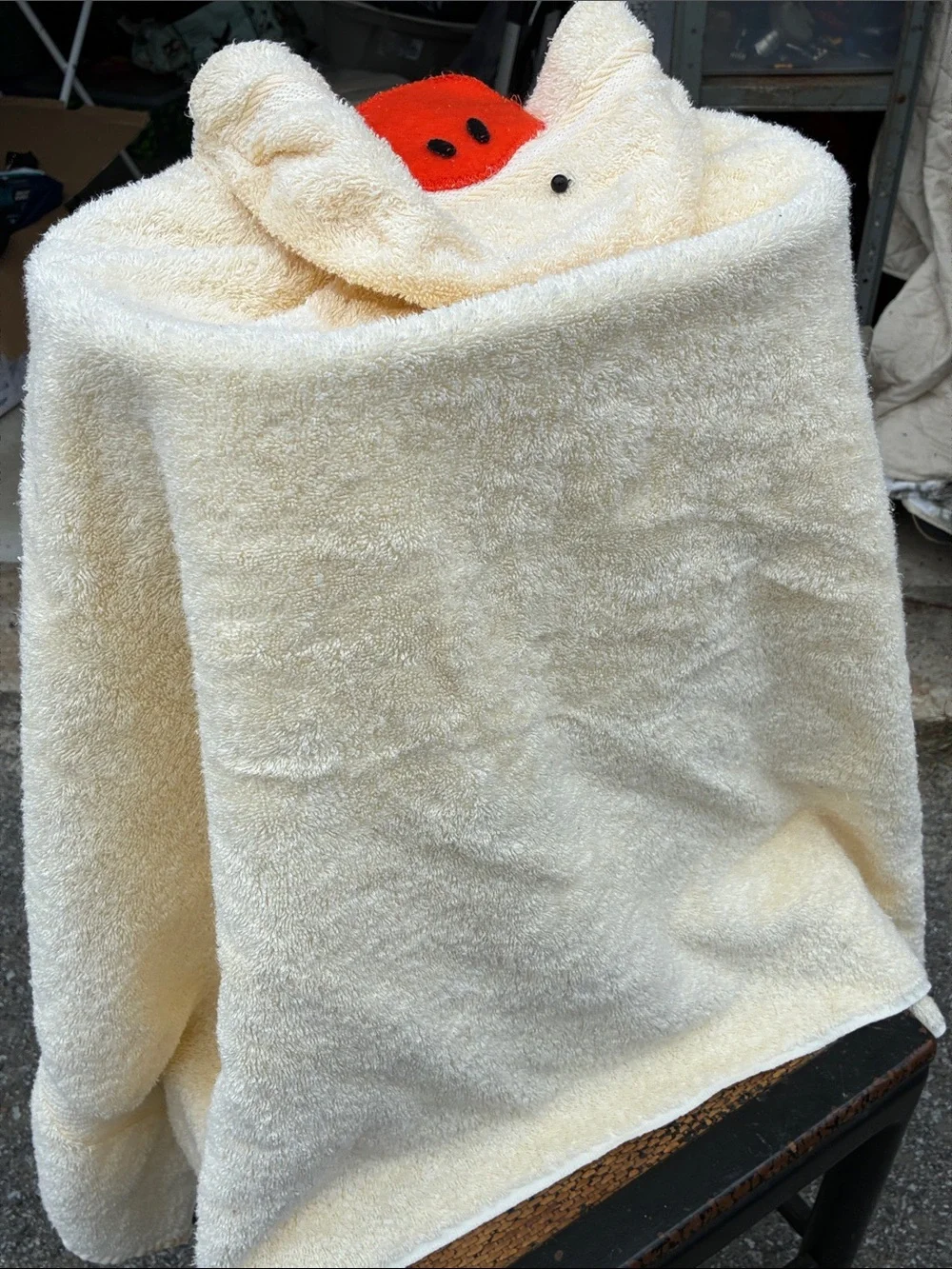 Yellow Hooded Duck Towel for Kids - Soft Bath Wrap Homemade
